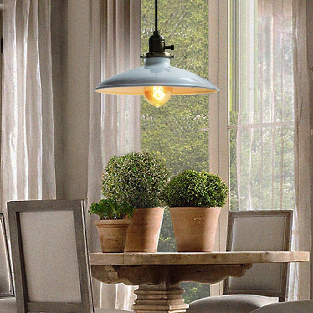 Freyza – Zelus – Vintage-Retro-Hängelampe mit Metallschirm