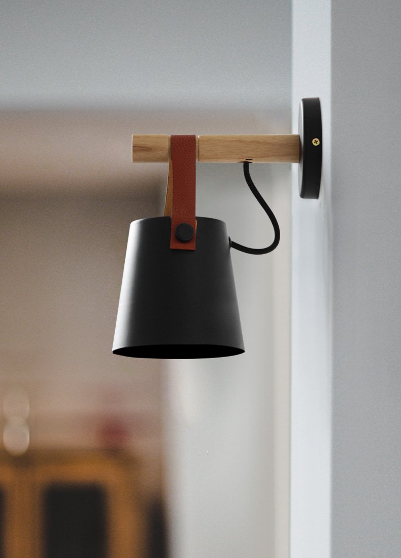 Freyza - Nordic Wooden Hanging Wall Lamp