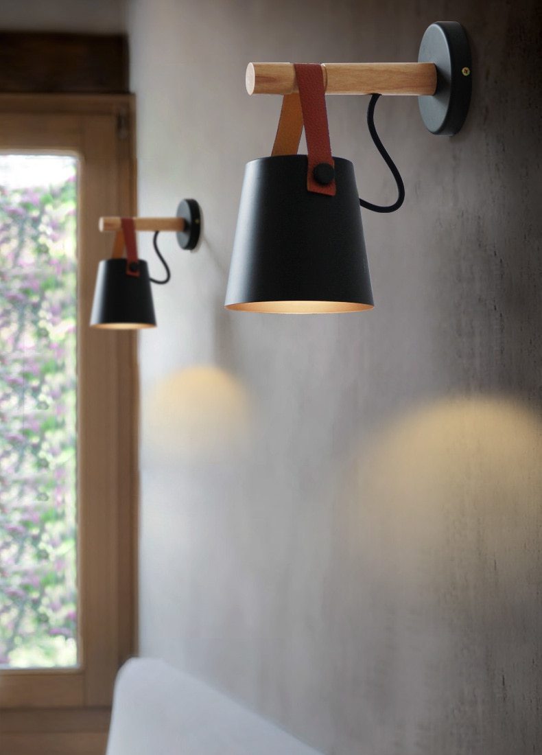 Freyza - Nordic Wooden Hanging Wall Lamp