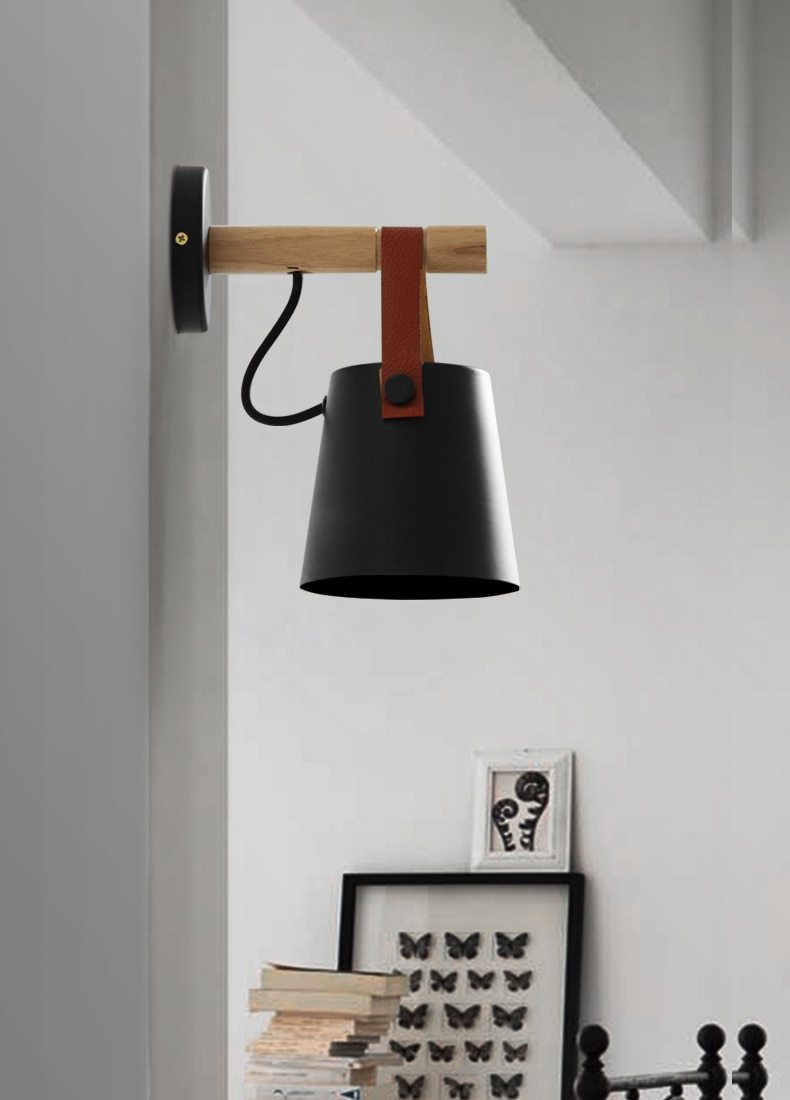 Freyza - Nordic Wooden Hanging Wall Lamp