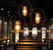 Freyza - Spherical Hanging Cage Drop Ceiling Light