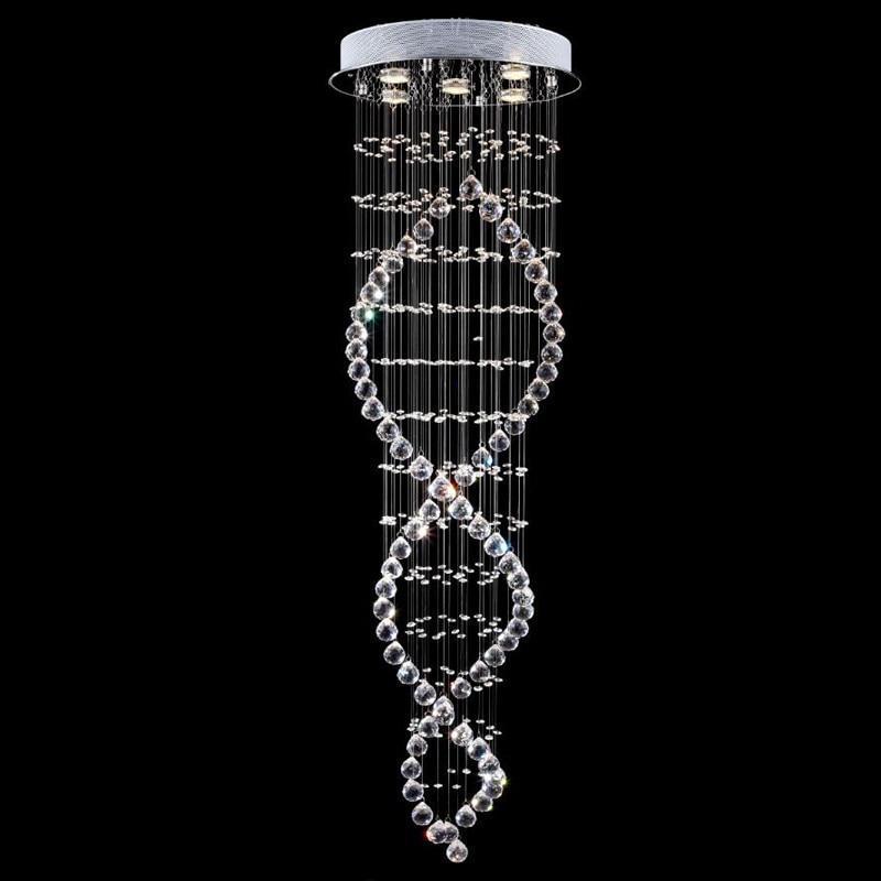 Freyza - Modern LED Double Spiral Crystal Chandelier