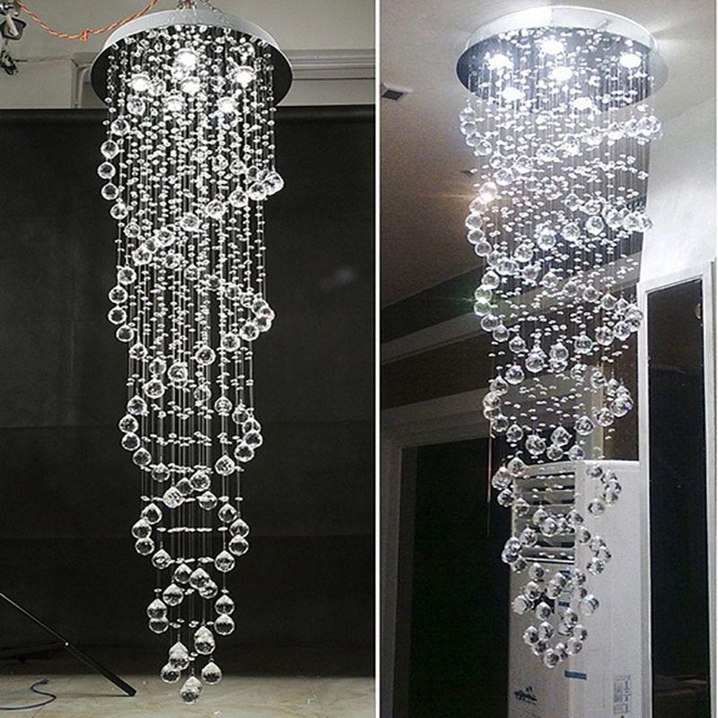Freyza - Modern LED Double Spiral Crystal Chandelier