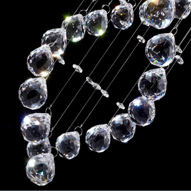 Freyza - Modern LED Double Spiral Crystal Chandelier