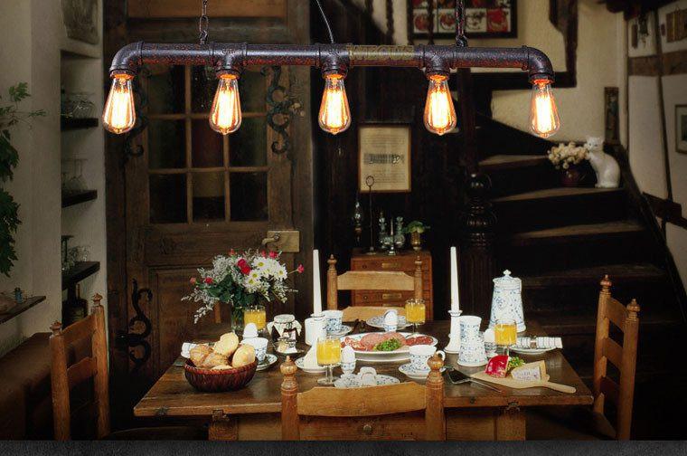 Freyza – Vintage-Industrierohr-Pendelleuchte