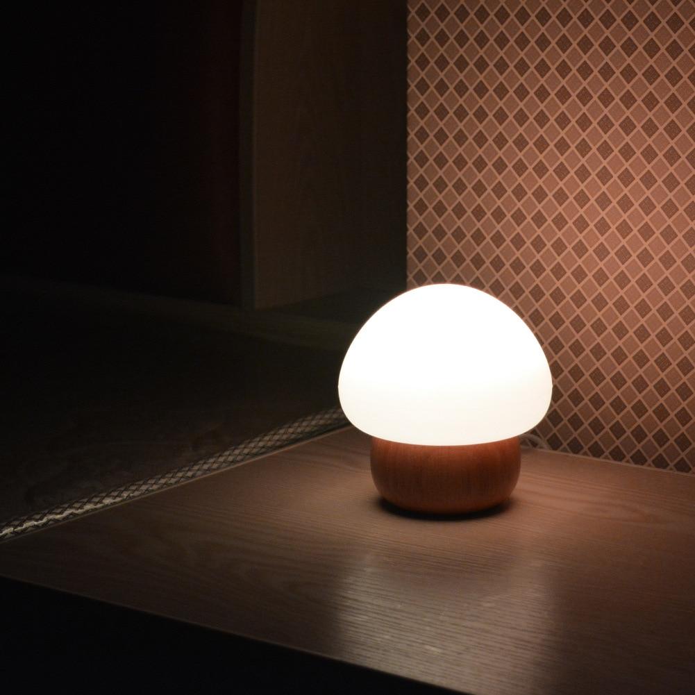 Freyza - Champi - Wooden Base Mushroom Lamp