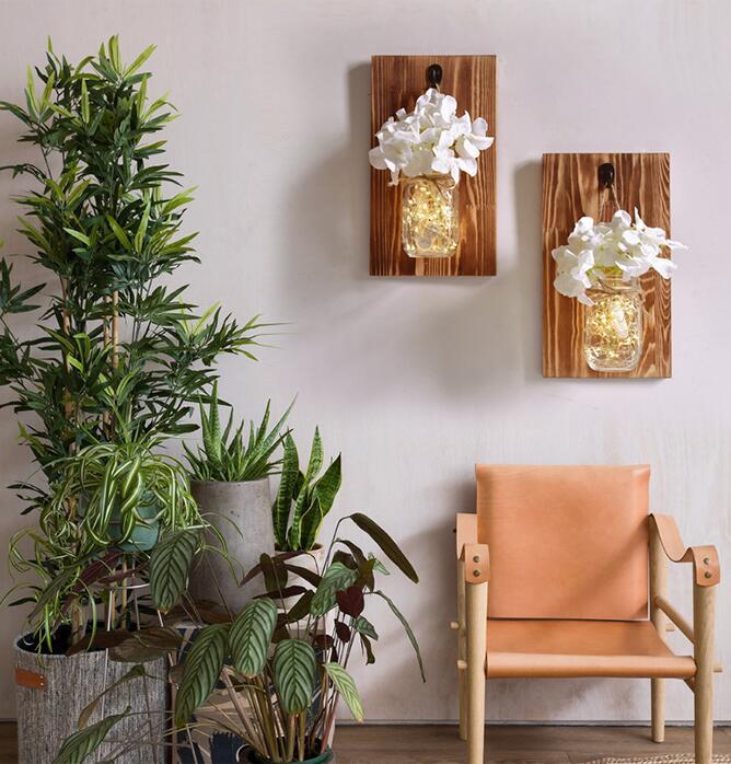 Freyza - Jinx - Wall Mounted Fairy Light Mason Jar