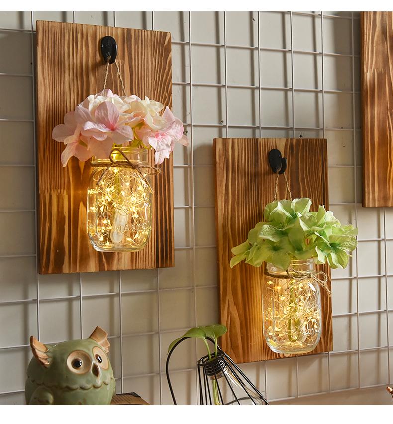 Freyza - Jinx - Wall Mounted Fairy Light Mason Jar