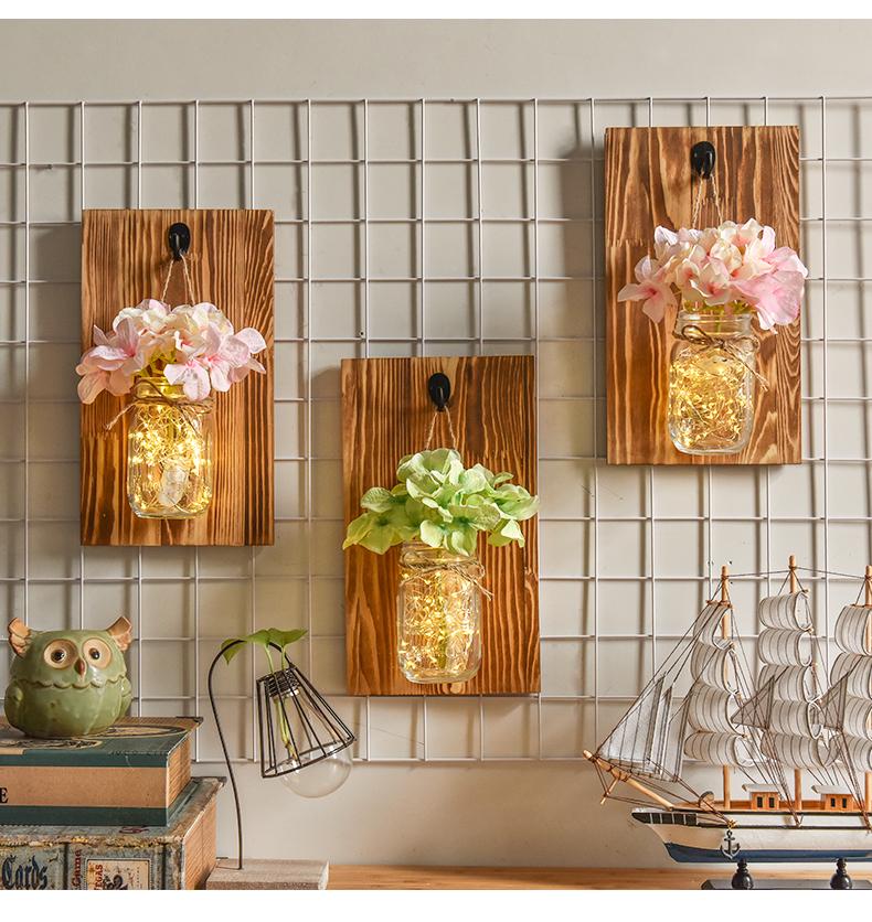 Freyza - Jinx - Wall Mounted Fairy Light Mason Jar