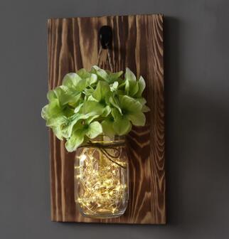 Freyza - Jinx - Wall Mounted Fairy Light Mason Jar