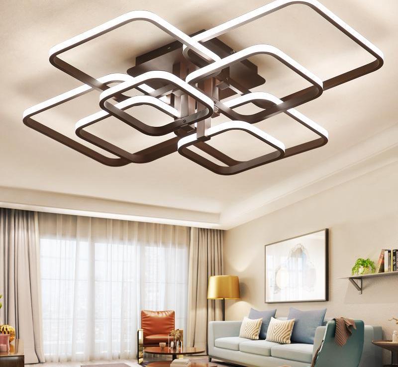 Freyza - Layered Square Modern LED Chandelier
