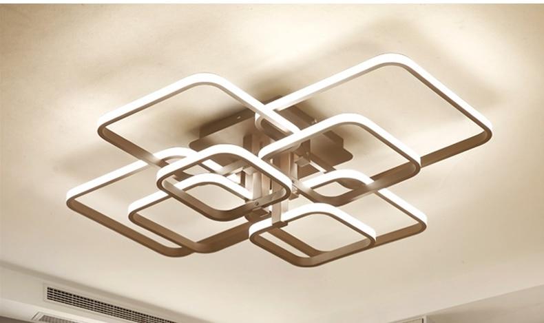 Freyza - Layered Square Modern LED Chandelier