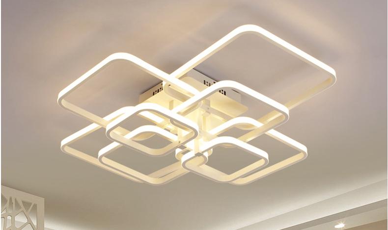 Freyza - Layered Square Modern LED Chandelier