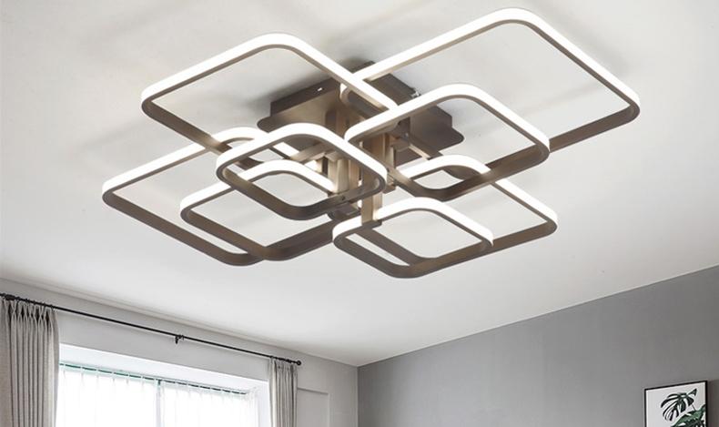 Freyza - Layered Square Modern LED Chandelier
