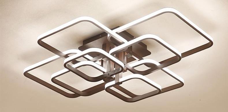 Freyza - Layered Square Modern LED Chandelier