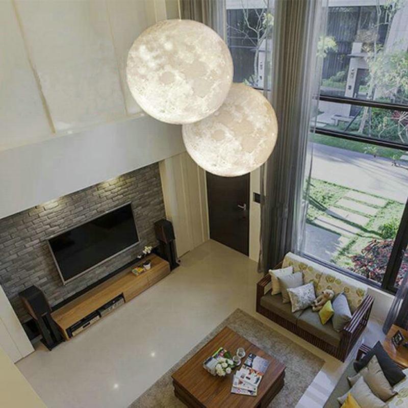 Freyza - Lampe suspendue 3D pleine lune