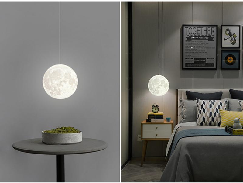 Freyza - Lampe suspendue 3D pleine lune