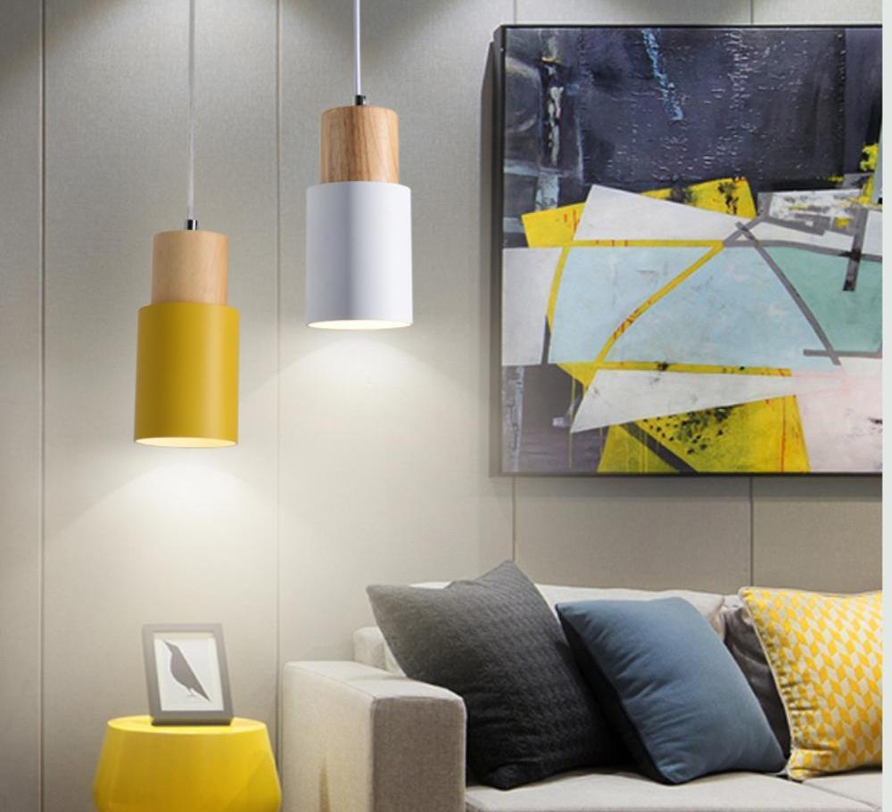 Freyza - Designer Nordic Wooden Base Hanging Light