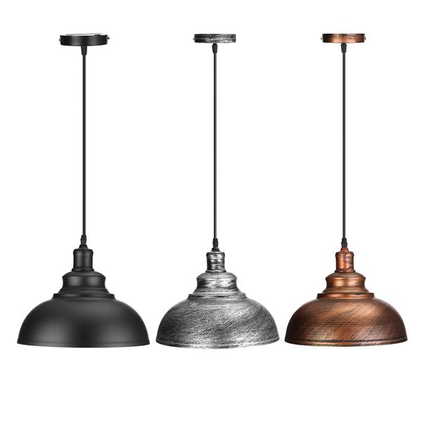 Freyza – Crios – Vintage-Industrielampe mit kuppelförmigem Hängeschirm