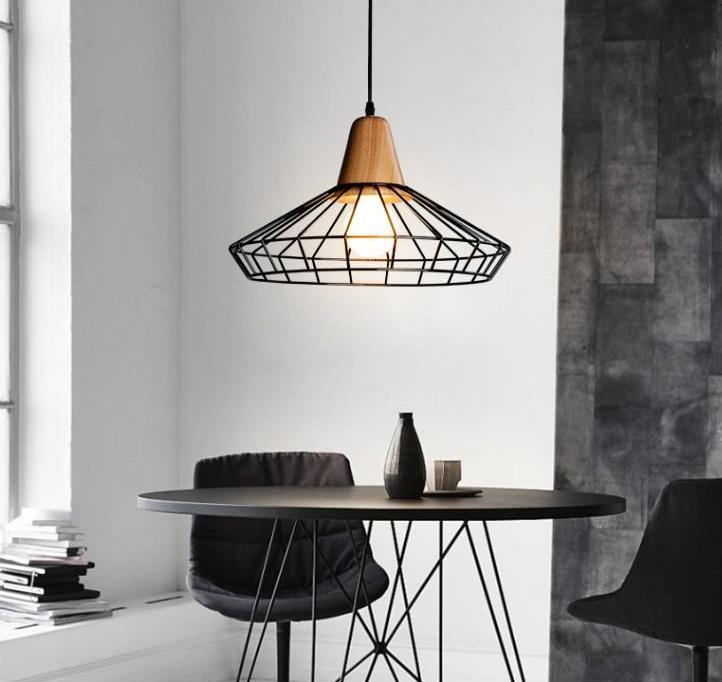 Freyza - Modern Nordic Wrought Iron Hanging Cage Lamp