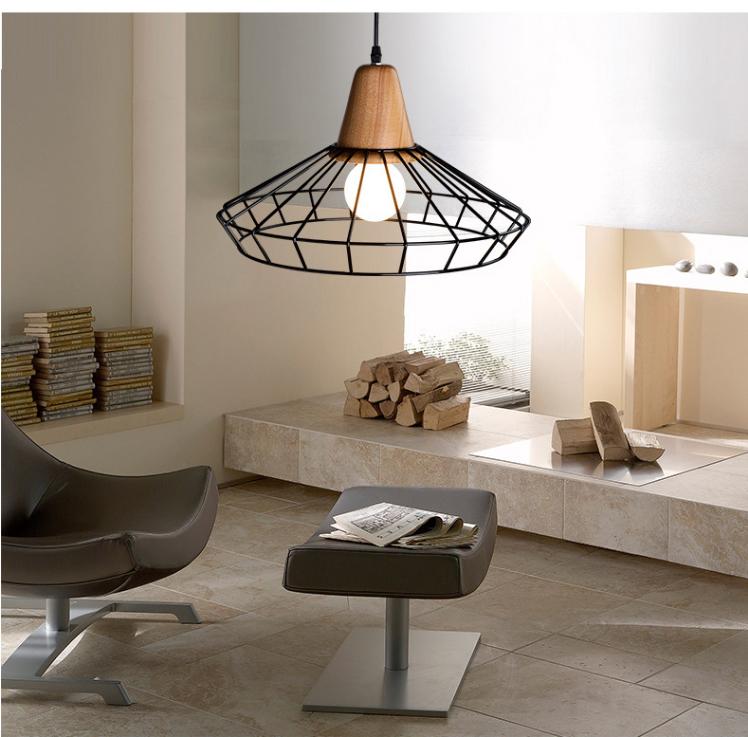 Freyza - Modern Nordic Wrought Iron Hanging Cage Lamp