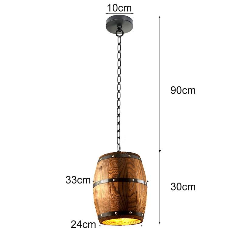 Freyza - Erato - Lampe suspendue en forme de tonneau à vin en bois