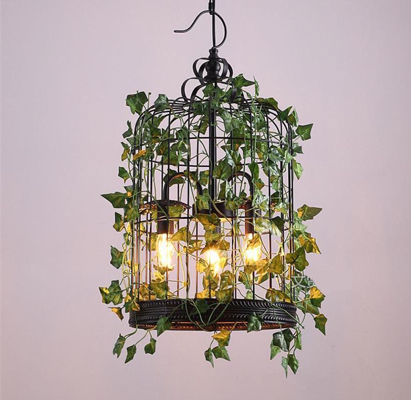 Freyza – Emory – Lampe suspendue vintage industrielle en forme de cage à oiseaux