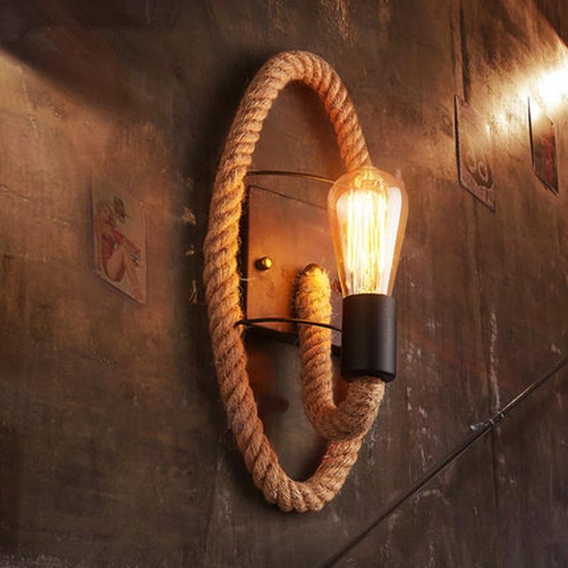 Freyza - Clove - Round Rope Wrap Wall Lamp