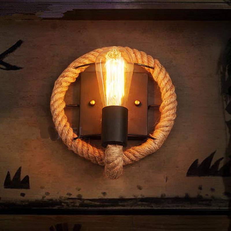Freyza - Clove - Round Rope Wrap Wall Lamp