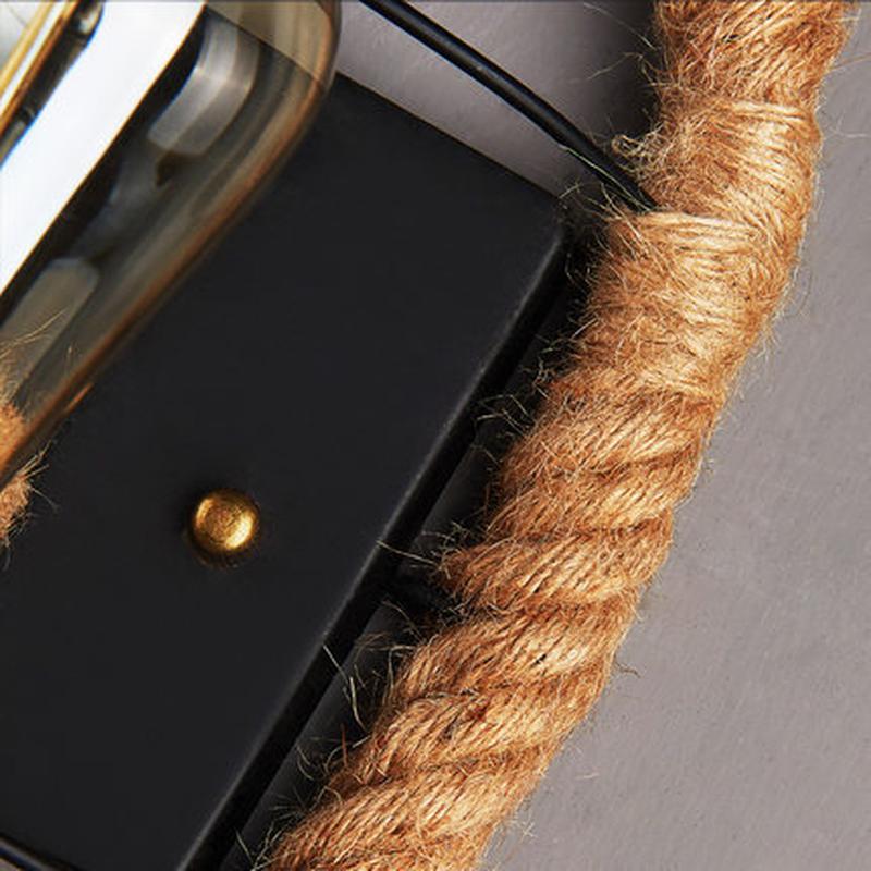 Freyza - Clove - Round Rope Wrap Wall Lamp