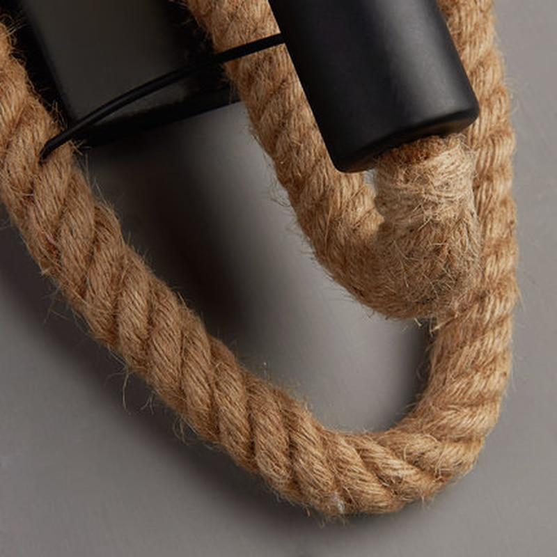 Freyza - Clove - Round Rope Wrap Wall Lamp