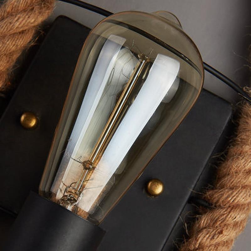 Freyza - Clove - Round Rope Wrap Wall Lamp