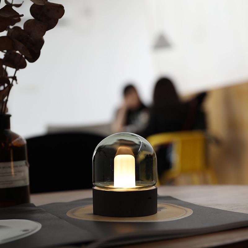 Freyza - Asher - Lampe de bureau à dôme en verre