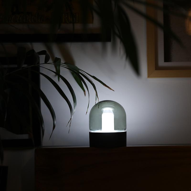 Freyza - Asher - Lampe de bureau à dôme en verre