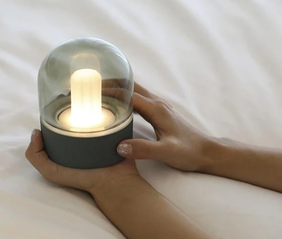 Freyza - Asher - Lampe de bureau à dôme en verre