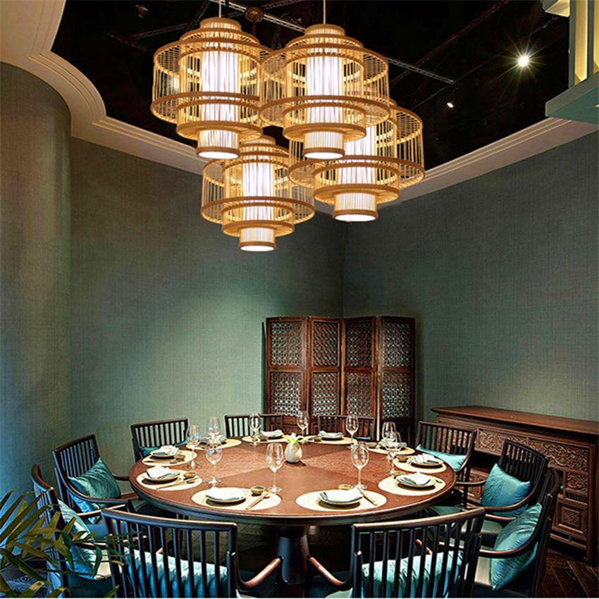 Freyza - Calico - Bamboo Pendant Hanging Light