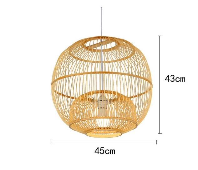 Freyza - Calico - Bamboo Pendant Hanging Light