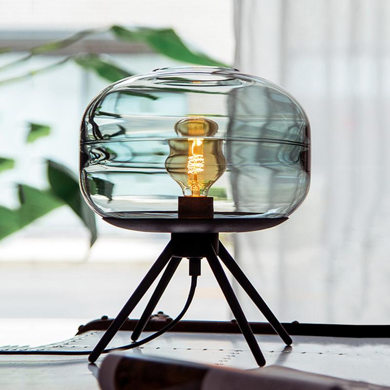 Freyza - Adler - Glaskuppel Tischlampe