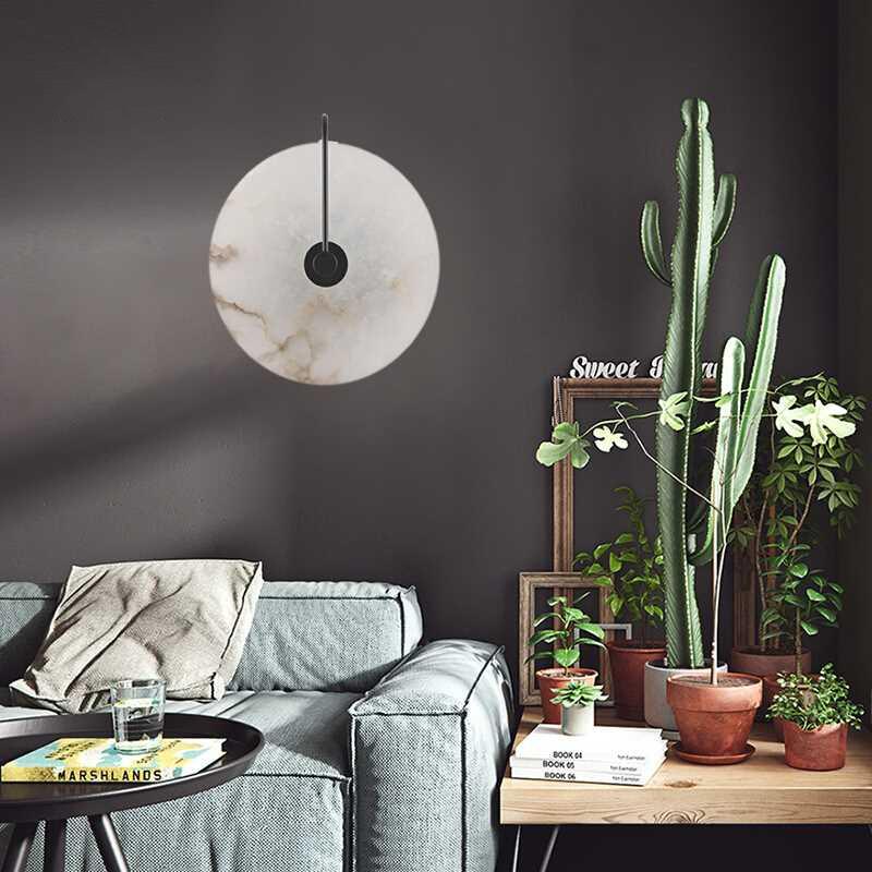 Freyza - Lalula - Marble Circular Wall Lamp