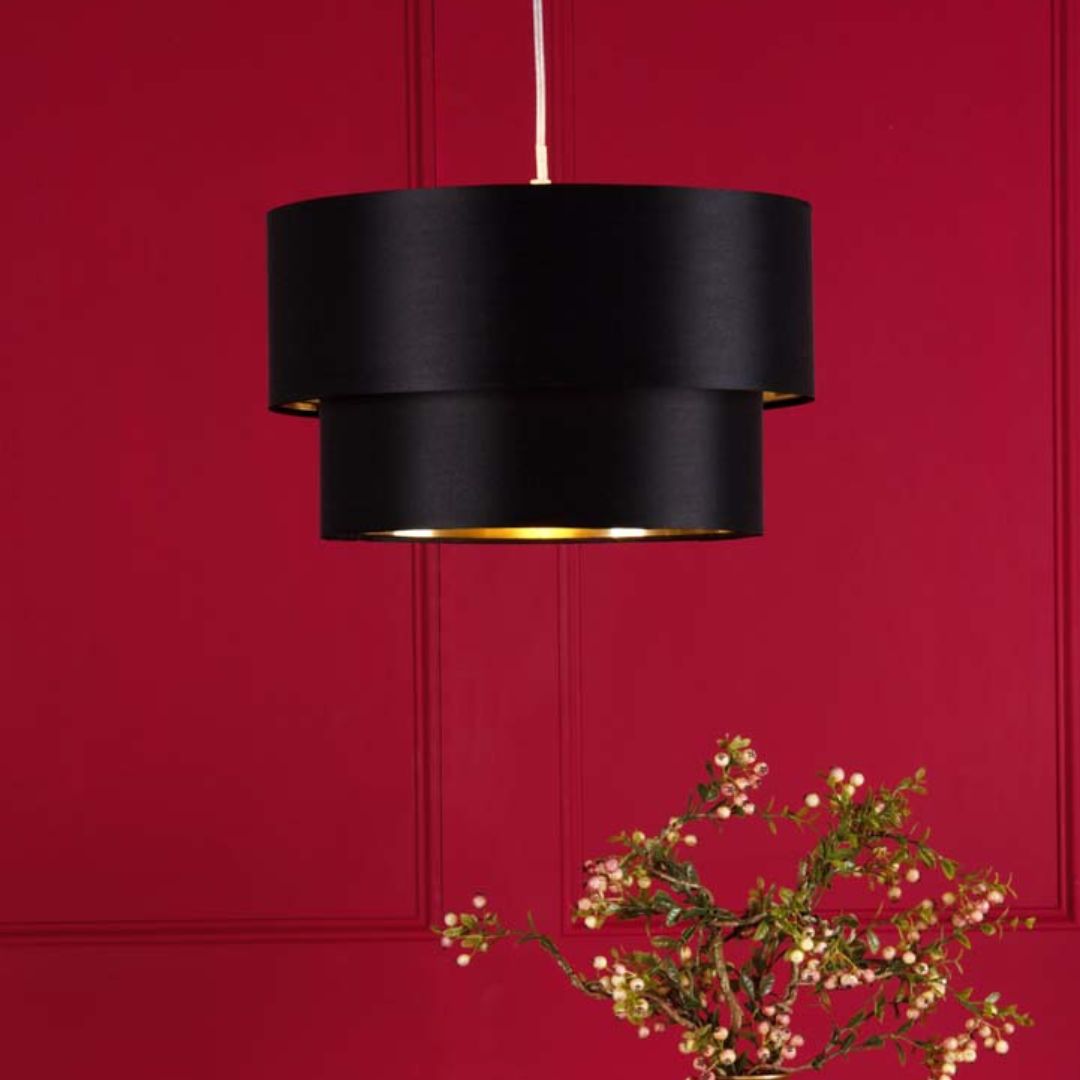 RuteShade | Stylish Black Gold Modern Pendant Light Fixture 1
