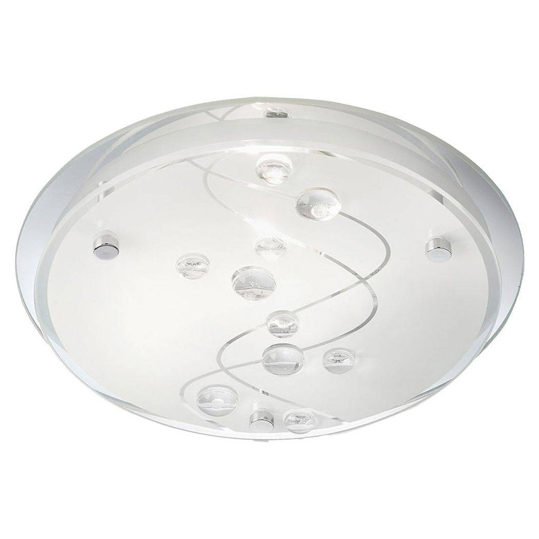Freyza – 2-Light Semi-Flush Ceiling Light | Satin Nickel Indoor Lighting with Glass Shades