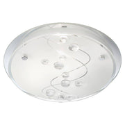 Freyza – 2-Light Semi-Flush Ceiling Light | Satin Nickel Indoor Lighting with Glass Shades