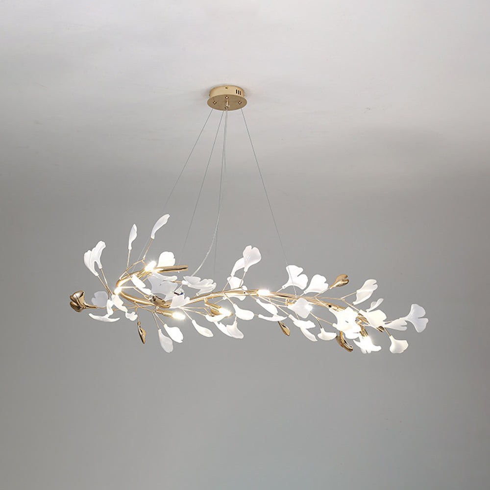 Freyza | Lustre en céramique dorée – Salle à manger et salon modernes