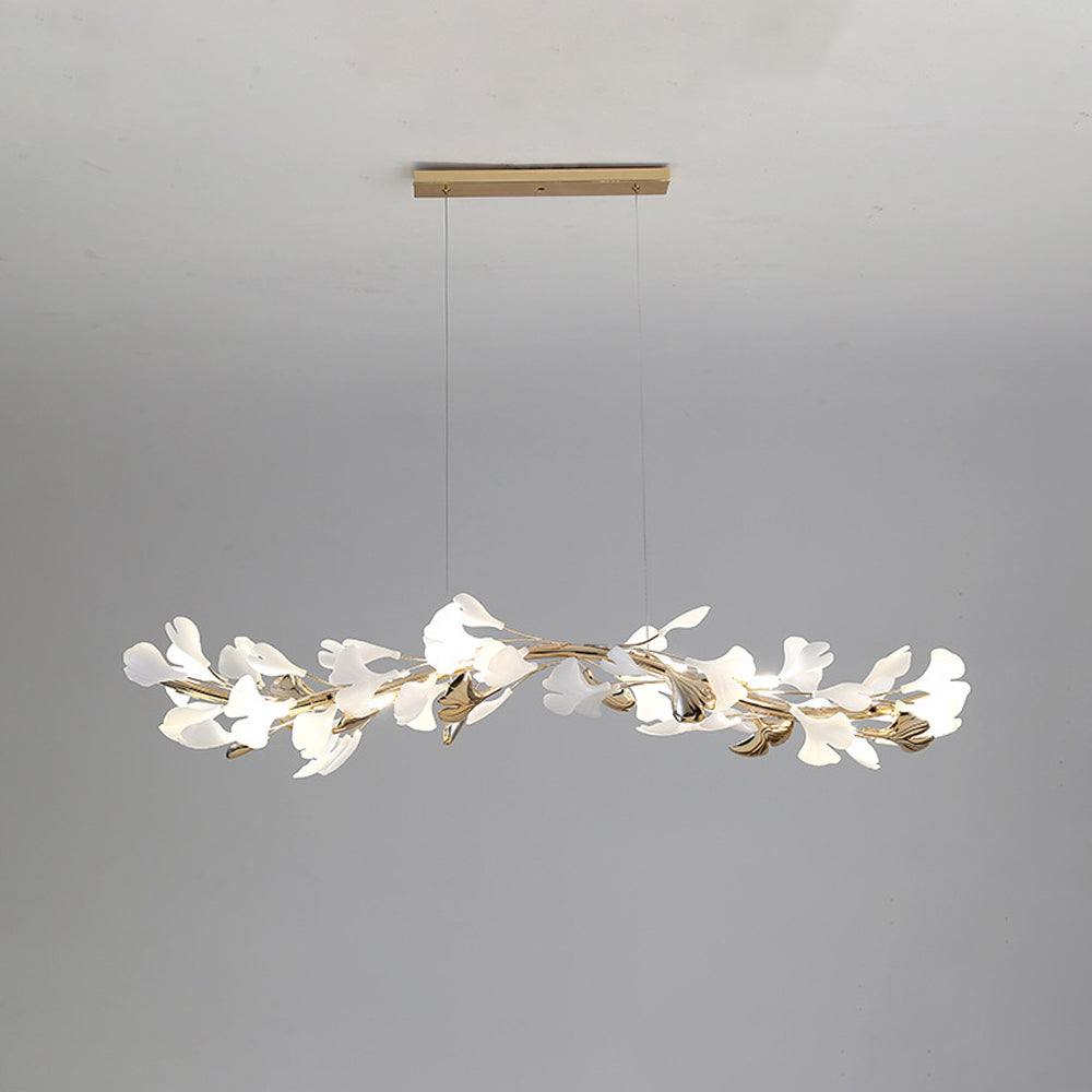 Freyza | Lustre en céramique dorée – Salle à manger et salon modernes
