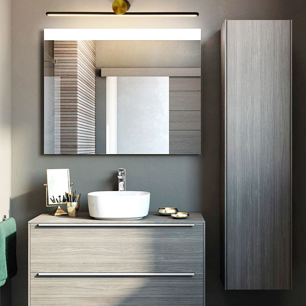 Freyza | Applique murale noire et blanche pour salle de bains – Miroir de salle de bains moderne