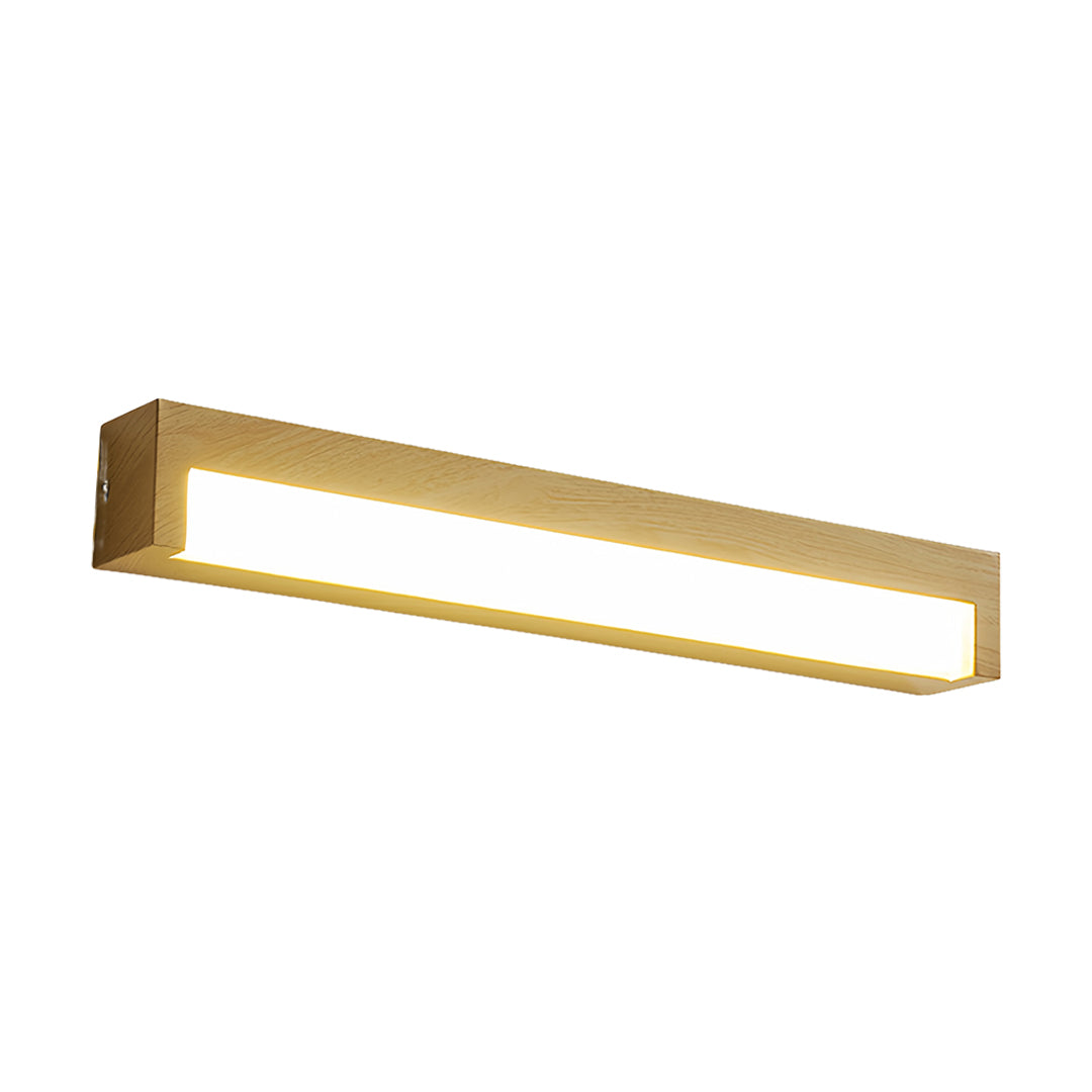 Freyza - LED Wall Sconce Light – Modern Minimalist Geometric Wood Grain Iron (30x10cm / 11.8x3.9in)