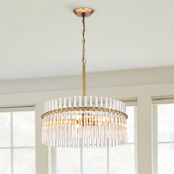 Freyza | Kristy Modern Ring Brass Glass Pendant Light – Modern Kitchen Dining Room