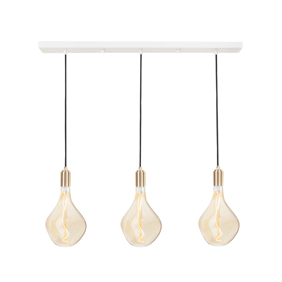 Freyza - Tala Linear Triple Pendant with Voronoi II LED Bulbs