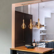 Freyza - Tala Linear Triple Pendant with Voronoi II LED Bulbs