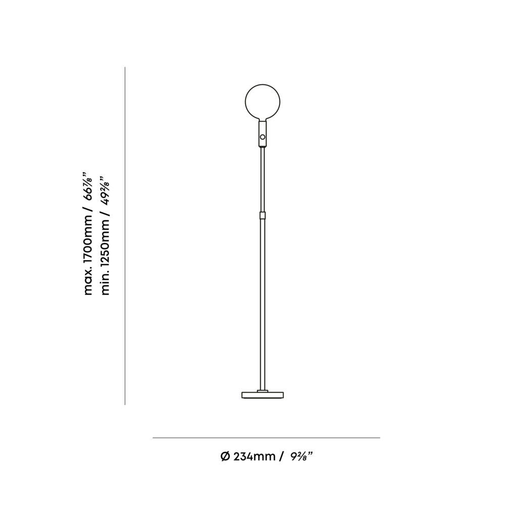 Freyza - Lampadaire réglable Tala Poise graphite